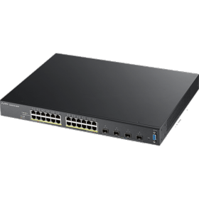 afficher l'article Switch 24 ports giga PoE 4 SFP+ Zyxel XGS2210-28HP