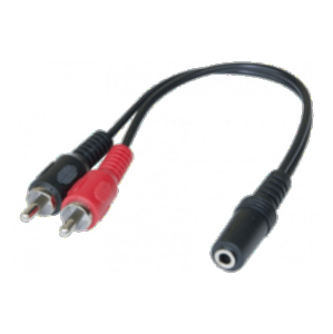 Cordon adaptateur jack 3,5 mm vers 2 RCA 20 cm