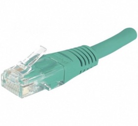 Câble RJ45 vert 15 cm catégorie 6 U/UTP aluminium