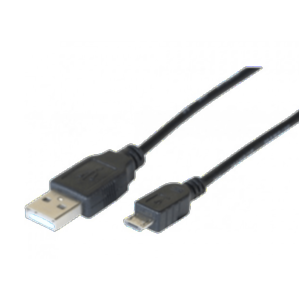 Cordon éco USB 2.0 type A / Micro B 1 m noir