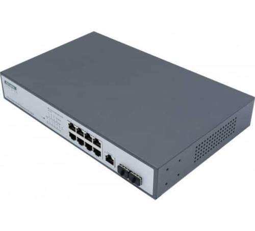 Switch 8 ports gigabit PoE+ 140W et 2 SFP manageable