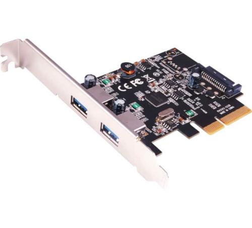 Carte controleur 2 USB-A PCI Express 3.0