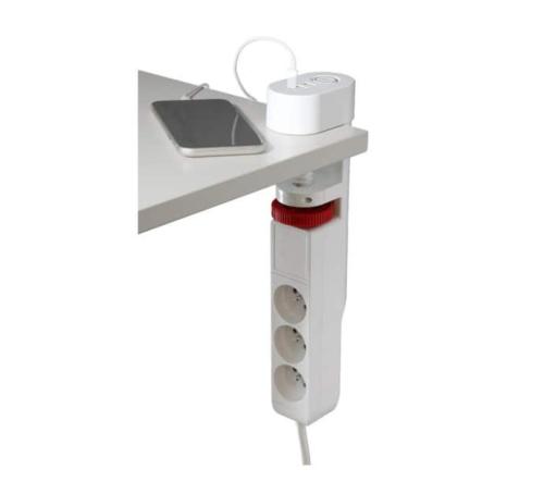Multiprise à pincer 3 prises interrupteur chargeur USB