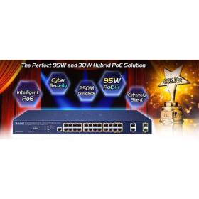 Switch 4 ports PoE++ 20 PoE+ 2 SFP Planet GS-4210-24HP2C