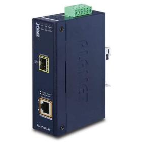 afficher l'article Convertisseur industriel gigabit PoE+ SFP Planet IGUP-805AT