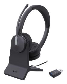 Casque stéréo DECT Bluetooth Yealink WH64 avec base 