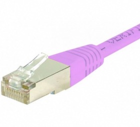 Cble RJ45 catgorie 6 rose longueur 3 m