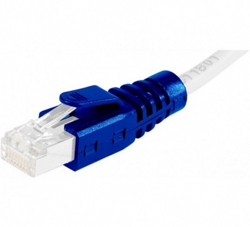 Manchons RJ45 clipsables bleus sachet de 10