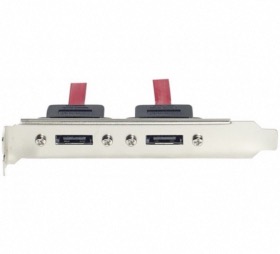 Equerre slot 2 ports eSATA externes