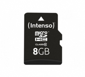 Carte MicroSDHC Class 10 Intenso 8Go