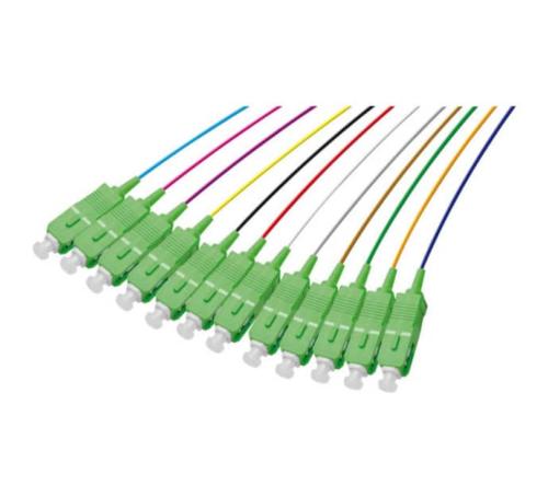 Lot de Pigtails OS2 G652D SC/APC 12 couleurs 2 m