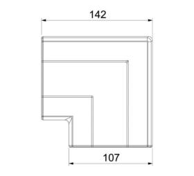 Angle plat pour goulotte Rapid 45-2 GK 100x53 OBO