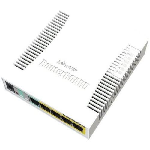 Switch 5 ports giga 4 PoE 1 SFP Mikrotik CSS106