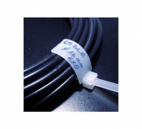 Collier serre-câbles avec porte étiquette 28 x 10 mm