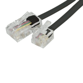 Cordon téléphone 7 m noir RJ11 - RJ45