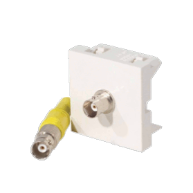 Plastron adaptateur BNC F/F câble 0,2 m