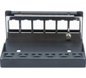 Boitier 1U 6 ports Keystone pour Rail DIN ou mural