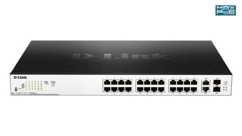 Switch D-LINK EasySmart 24 ports giga PoE 2 combo SFP