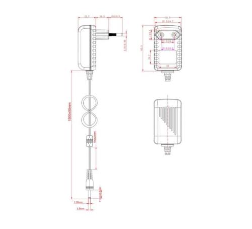 Alimentation secteur 5 V 2 A Jack 3,5 x 1,35 mm