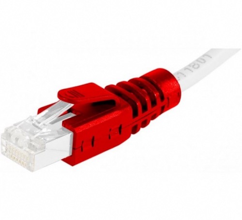 Manchons RJ45 clipsables rouges sachet de 10