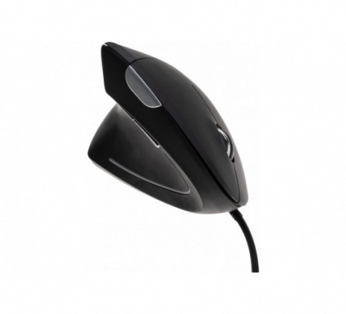 Souris verticale noire USB pour gaucher