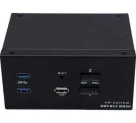 Switch KVM HDMI/USB 3.0 2 ports 4K double écran