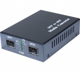 Convertisseur 2 ports fibre SFP bi vitesse