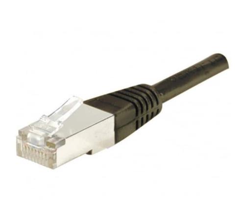 Câble RJ45 15 cm noir catégorie 6 blindé F/UTP