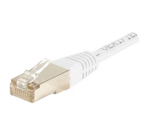 Câble RJ45 15 cm blanc catégorie 6 blindé F/UTP