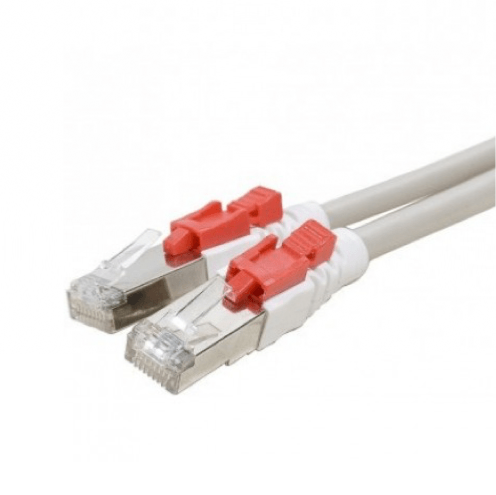 Cordon RJ45 sécurisé verrouillable CAT6a 2 m