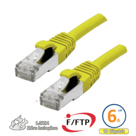 Câble RJ45 Cat 6a F/FTP LSZH 1 m jaune