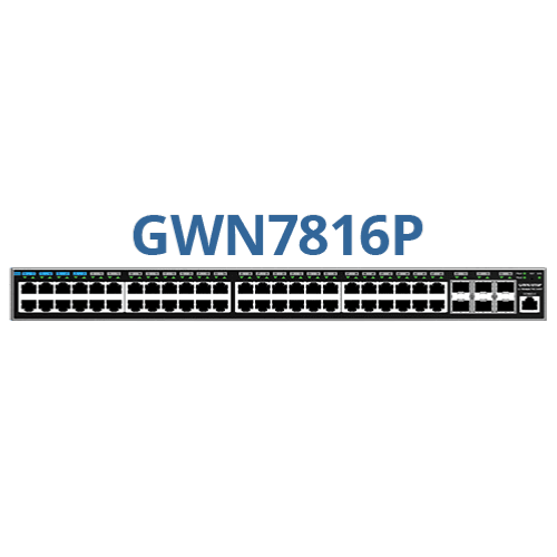 Switch 48 ports giga PoE+ 6 SFP+ Grandstream GWN7816P