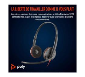 Micro casque USB-A/C Blackwire C3220 Poly HP