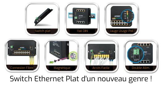 Switch Planet 16 ports plat nouvelle génération WGS-4215-16P2S