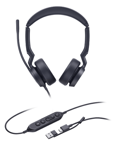 Casque USB A/C binaural Teams et UC Yealink UH44