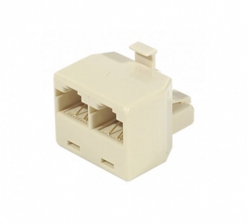 Doubleur de ports RJ45 M/F/F monobloc