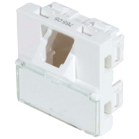 Plastron Mosaïc catégorie 6 STP 2 RJ45 inclinées