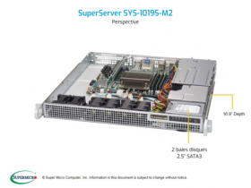 Serveur rackable 1U Socket 1151 pour Celeron i3 i5 i7