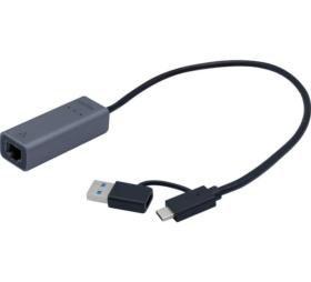 Adaptateur USB C/A vers réseau gigabit métal