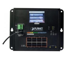 Switch industriel plat 8 ports Giga PoE+ 240W 2 SFP LCD Planet