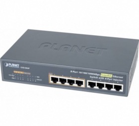 Switch 8 ports Gigabit Planet GSD-804P (4 PoE 65W)