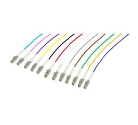 Lot de Pigtails OM3 LC/UPC simplex 12 couleurs 2 m
