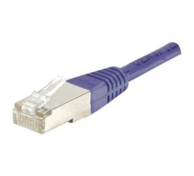 Câble RJ45 30 cm violet catégorie 6 blindé F/UTP