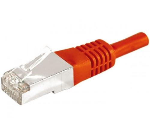 Cable ethernet rouge 50 cm catégorie 6 F/UTP aluminium