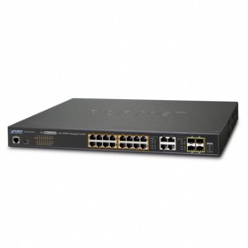 Switch 16 ports Gigabit PoE+ 4 SFP combo Planet GS-4210-16P4C