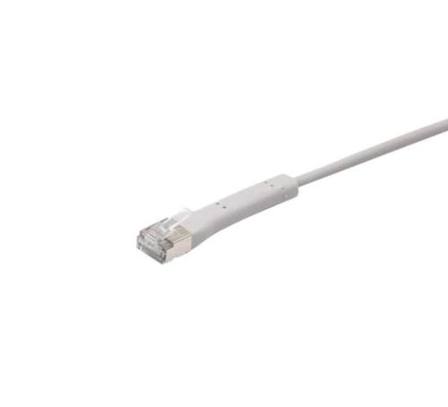 Câble RJ45 CAT6a F/FTP manchon coudable blanc 3 m