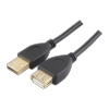 Rallonge USB 2.0 type AA M/F 5 m noir avec ferrites