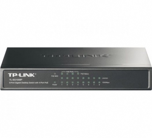 Switch 8 ports gigabit TP-Link TP-SG1008P (4 PoE 53W)