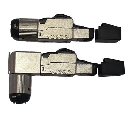 Connecteur de terrain RJ45 Cat6a sortie droite ou coudée