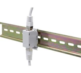 Coupleur RJ45 catégorie 6a STP pour rail DIN